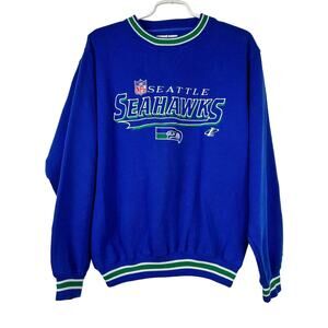 VINTAGE LOGO ATHLETIC PRO LINE SEATTLE SEAHAWKS PULLOVER SWEATSHIRT IN SIZE M